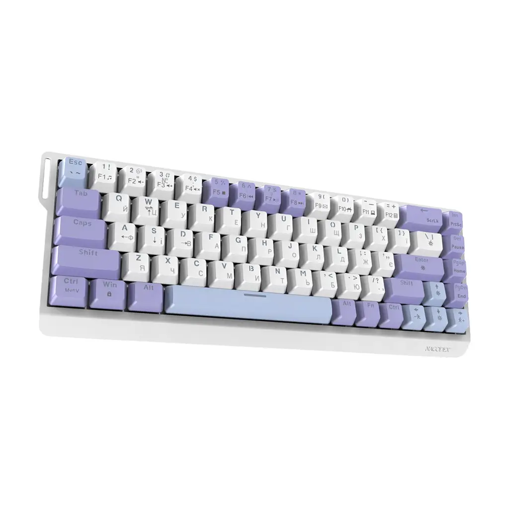 Клавіатура Ajazz NacodeX NK68 V2 Red Switch LED USB UA Purple/White/Blue (NK68-V2-R-PWB) - фото 4