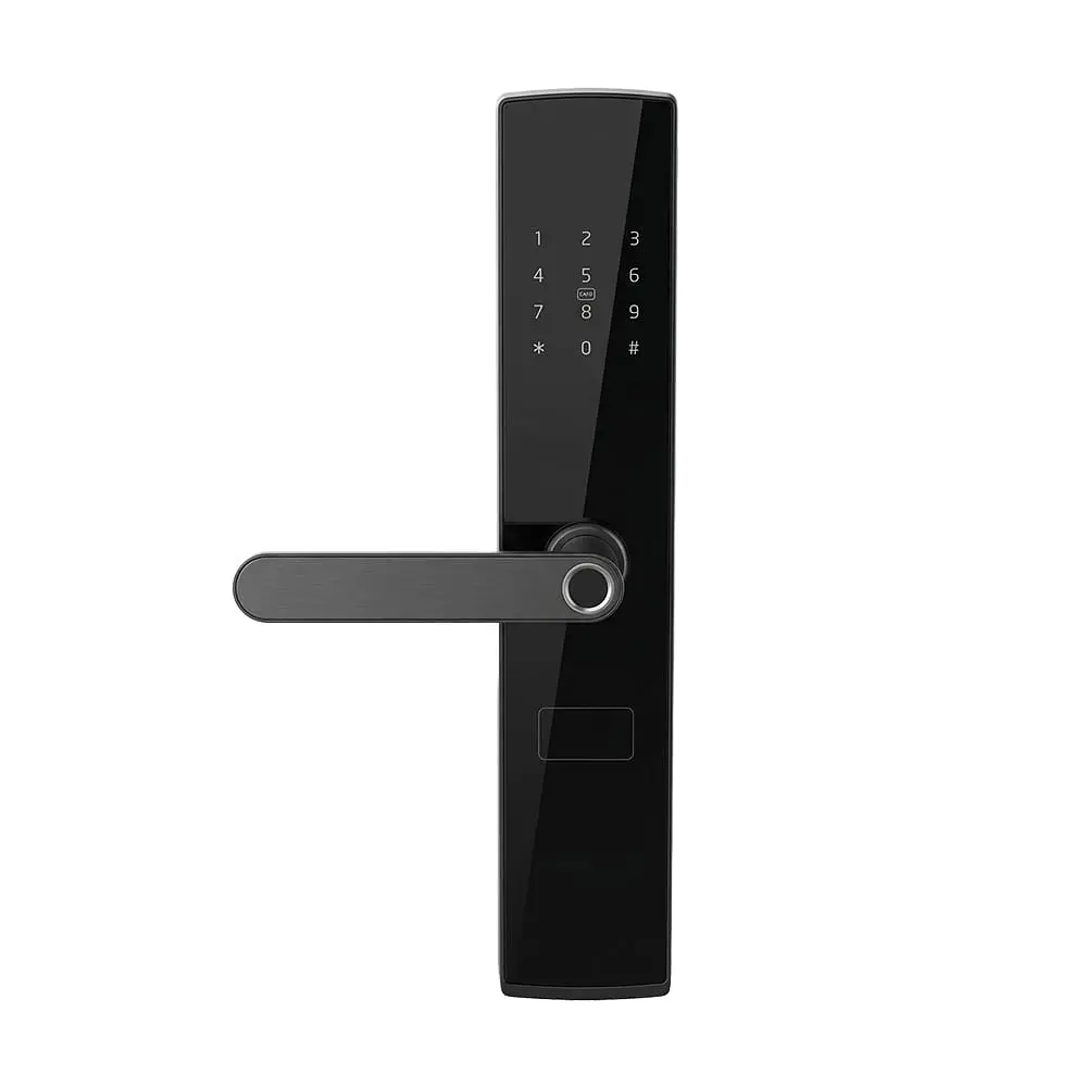 Замок біометричний автономний Trinix TRL-5404BTF Black L/R з Bluetooth, зчитувачем відбитків пальців і карт Mifare (65-00084) - фото 3