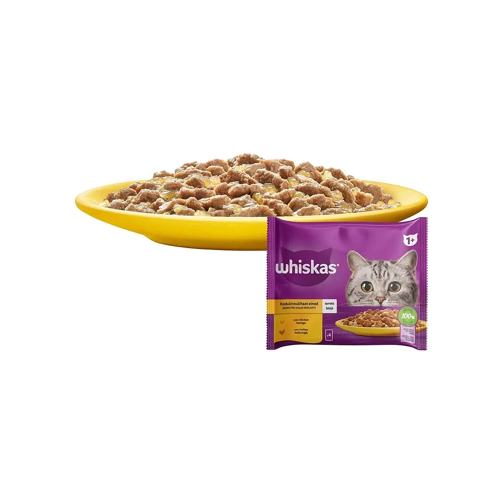 Вологий корм для кішок Whiskas курка, індичка в желе 4х85 г (4770608263676) - фото 6
