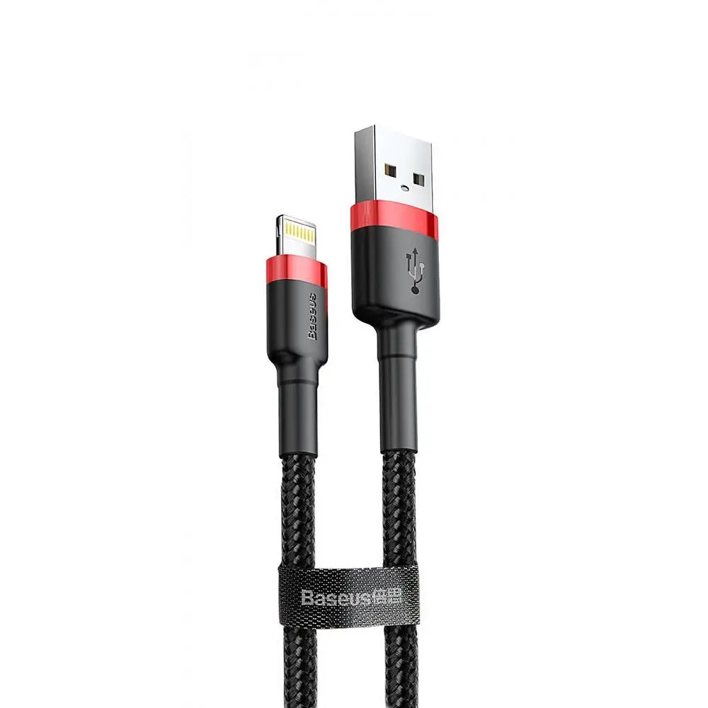 Кабель Baseus Cafule Lightning 1.5A (2m) red/black (CALKLF-C19) - фото 1