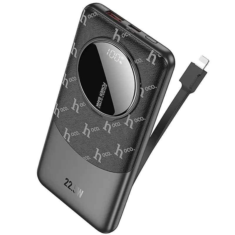 Портативний ЗП Power Bank Hoco Q29 Nobility 22.5W+PD20W + Lightning 10000 mAh Black - фото 2