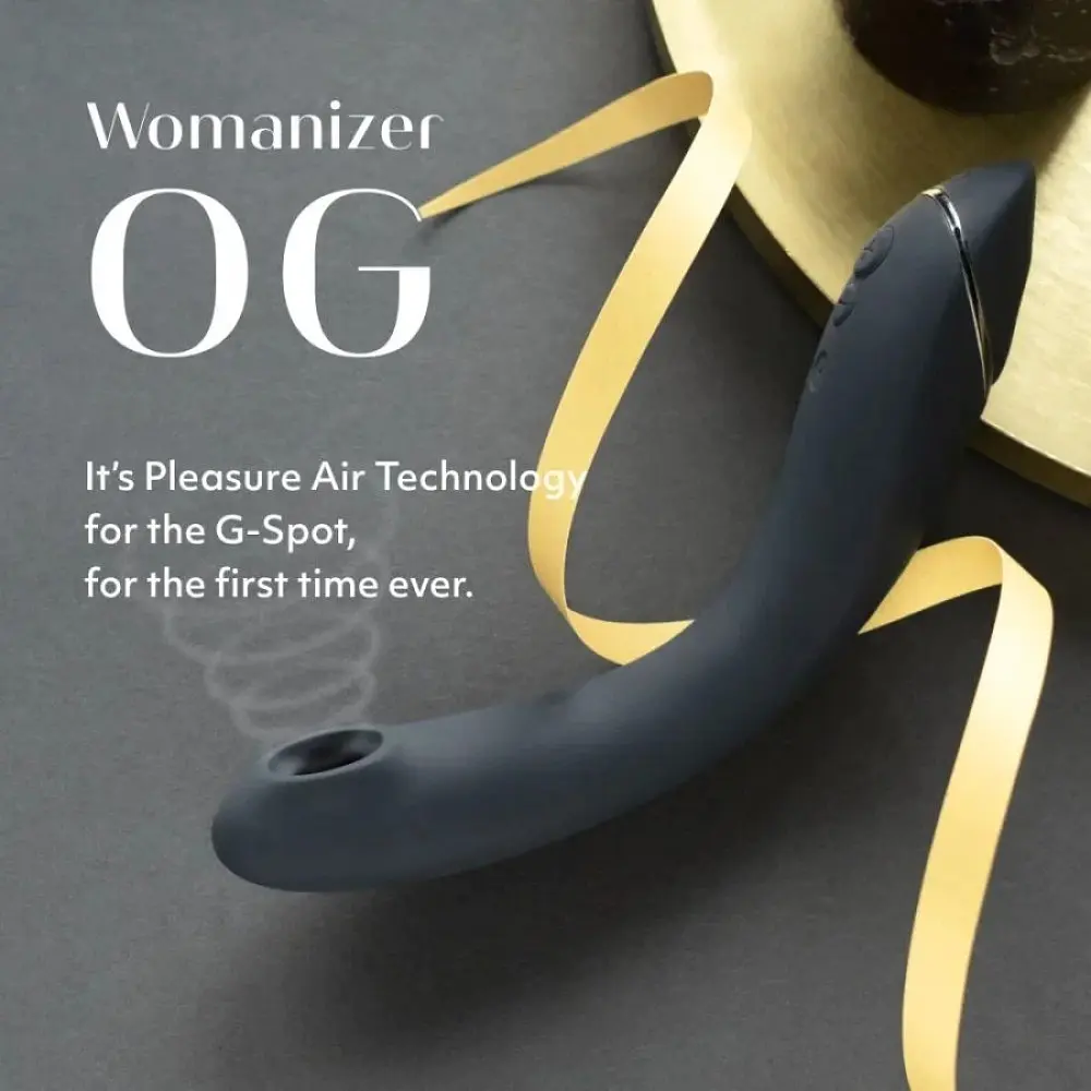 Лубрикант Womanizer OG + 50 мл - Вібратор для точки G з вакуумною стимуляцією, 17.6х3.9 см сірий - фото 19
