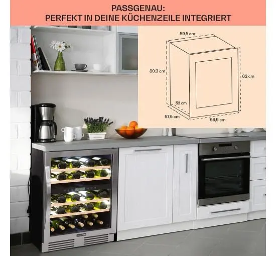 Винный холодильник встроенный Klarstein Vinovilla Duo 43 (10032031) - фото 6