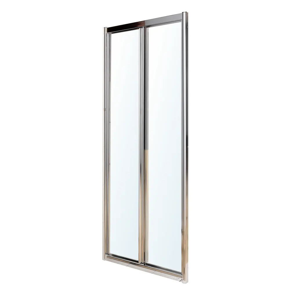 Душові двері Eger Bifold 80x195 см розсувні прозоре скло профіль хром 599-029-80, прозорий, хром