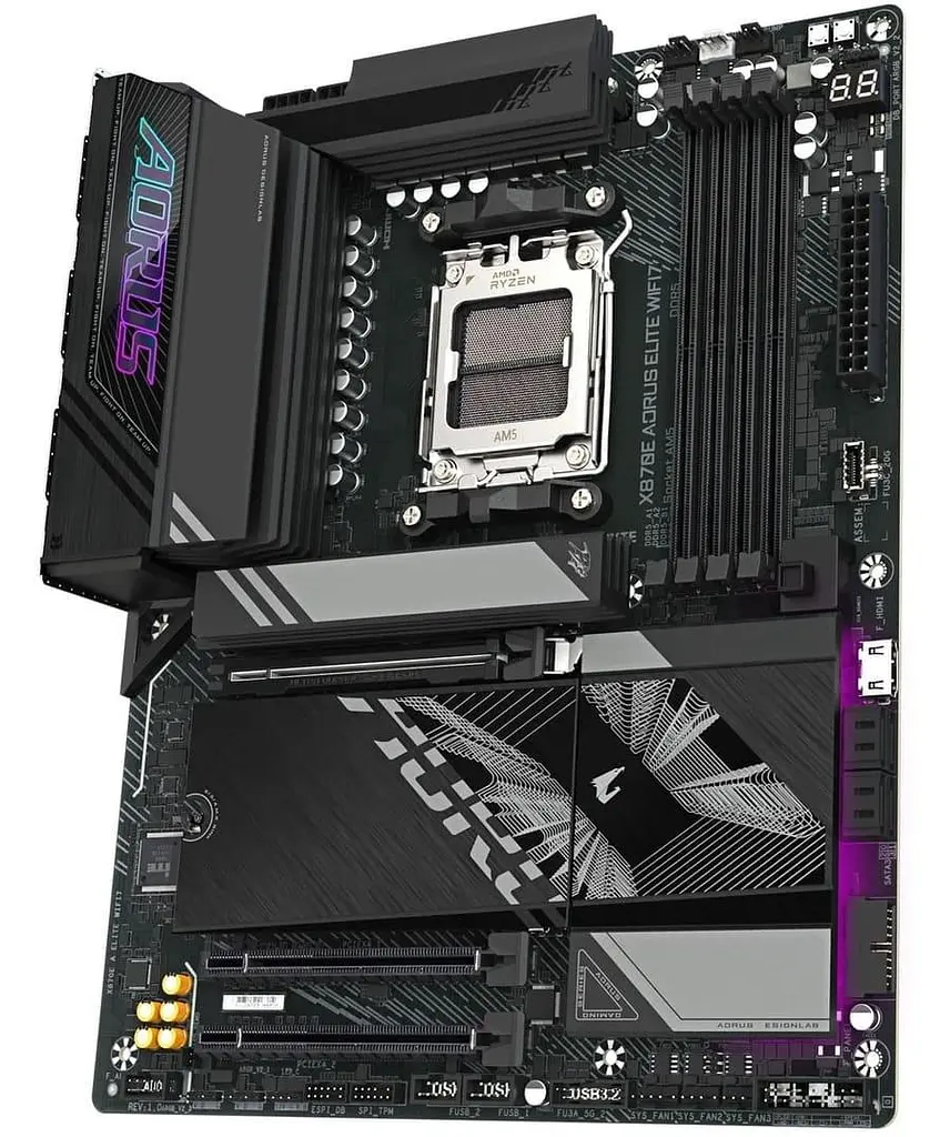 Материнська плата GIGABYTE X870E AORUS ELITE WIFI7 (X870E AORUS ELITE WIFI7) (Socket AM5, AMD X870E, ATX) - фото 2