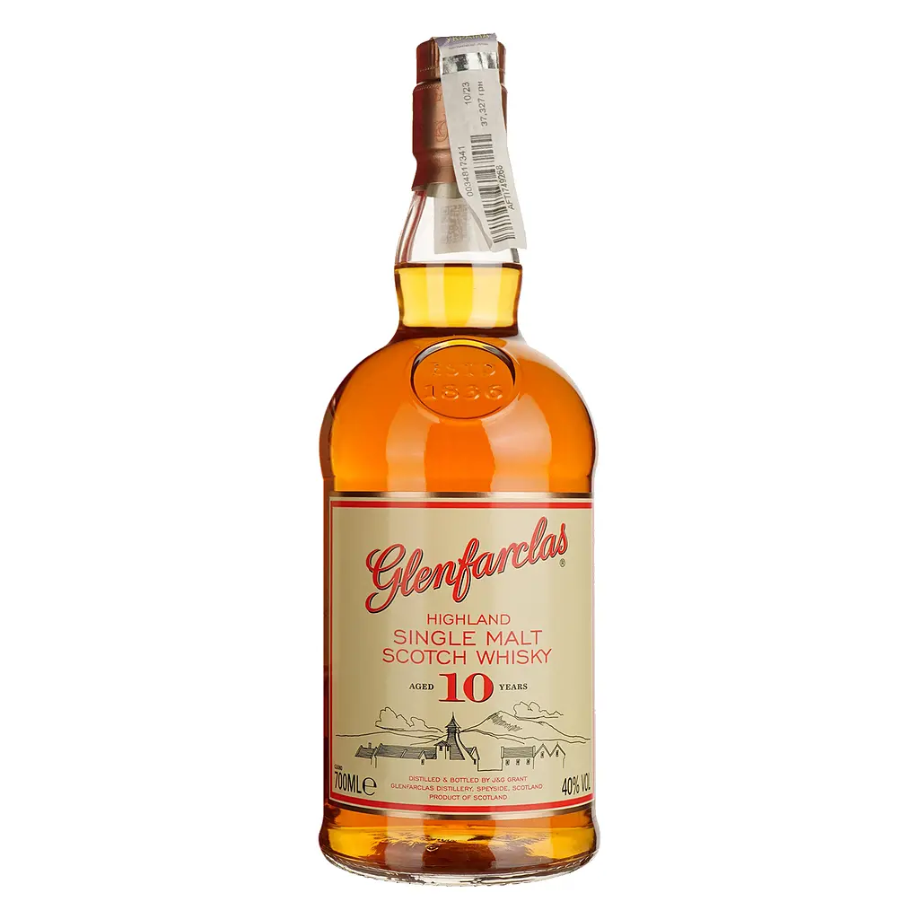 Віскі Glenfarclas Single Malt 10 yo, у подарунковій упаковці, 40%, 0,7 л (320427) - фото 2