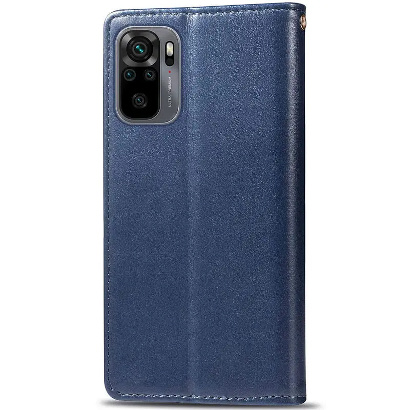 Кожаный чехол-книжка GETMAN Gallant (PU) для Xiaomi Redmi Note 10 / Note 10s Синий - фото 4