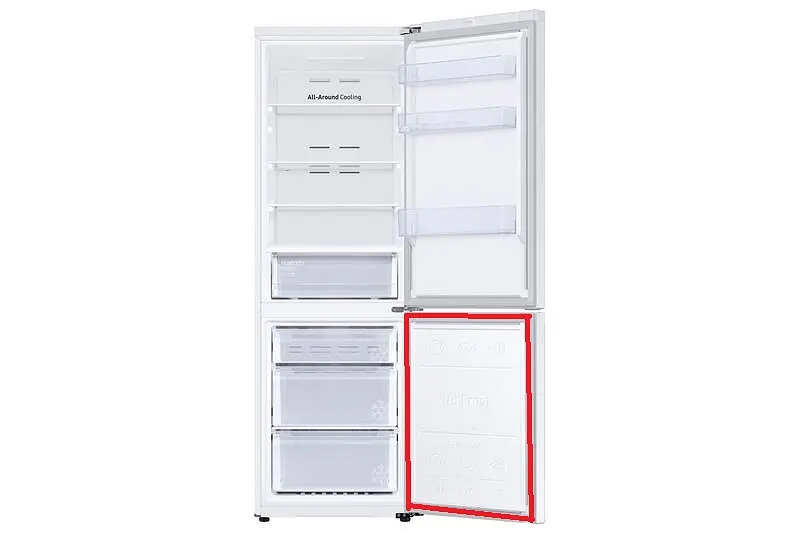 Уплотнитель двери (резина) для морозилки холодильника Samsung RB38C, RB38T, RB34C, RB34T, DA97-23537B - фото 10