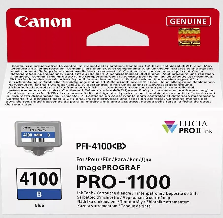 Картридж струменевий PFI-4100 imagePROGRAF PRO-1100 Blue Canon teh0015060 - фото 2