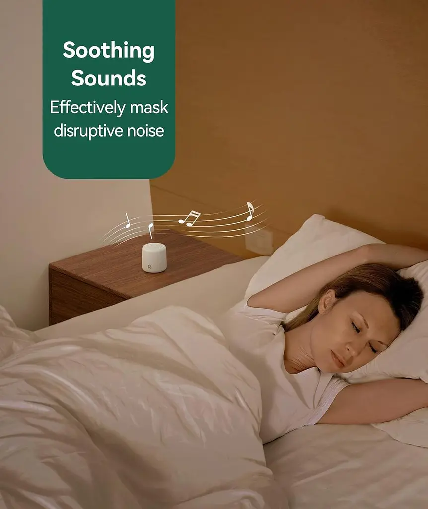 White Noise Sound Machine - Портативна машина для сну, Звукова машина для подорожей для дорослих дітей, 16 природних - фото 3