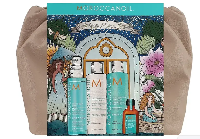Набір для розгладження волосся Moroccanoil Frizz Control Шампунь 250 мл + Кондиціонер 250 мл + Незмивний спрей 150 + Олійка 25 мл - фото 3