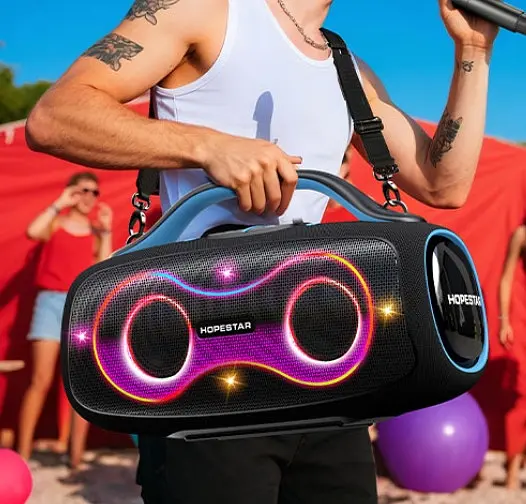 Портативна bluetooth-колонка Hopestar Party 168 сірий - фото 2