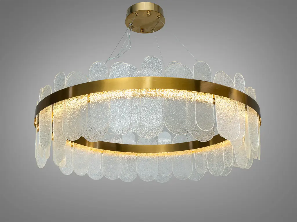 LED-люстра під латунь Diasha 803/800SGD золото, кришталева, 165 Вт, 80 см, 16-25m2 - фото 3
