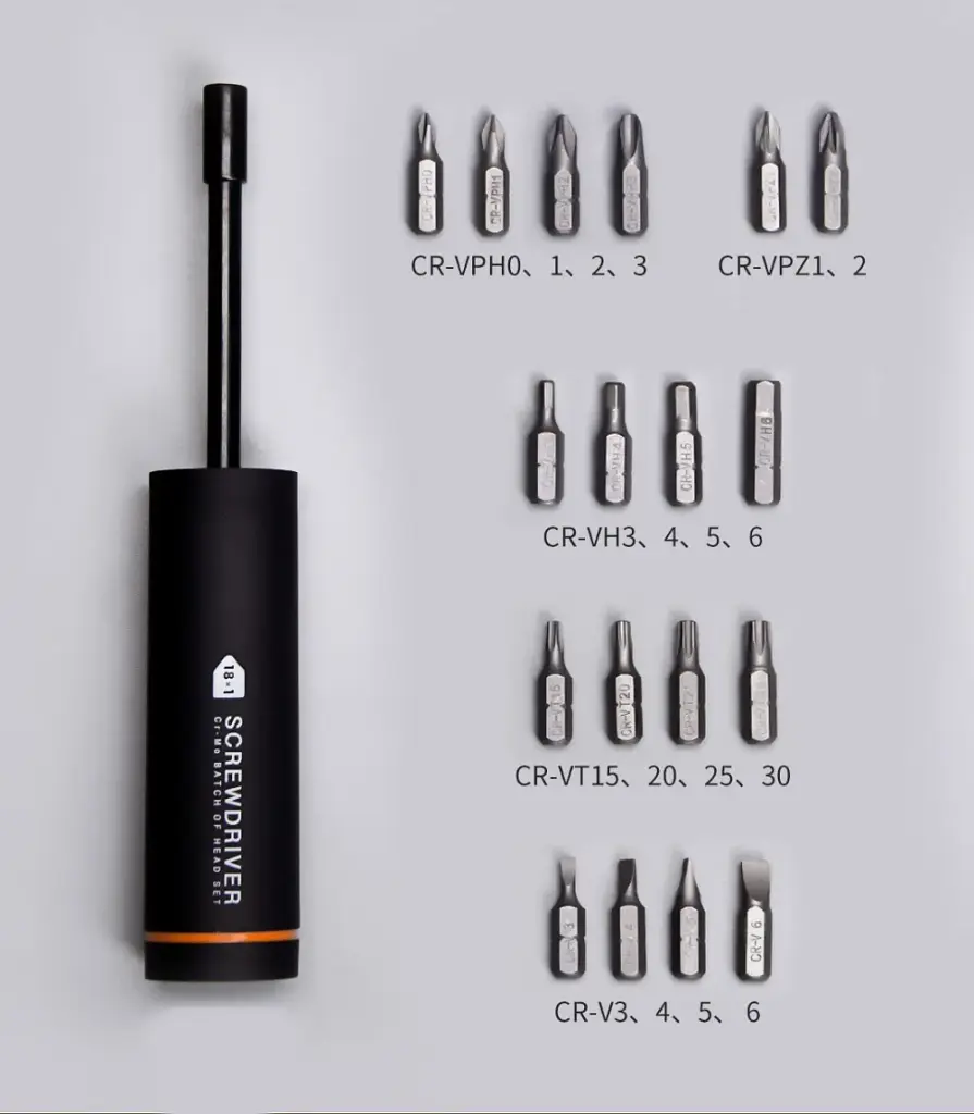 Отвертка Xiaomi Jiuxun Tools Screwdriver 18 in 1 (Q/NBJX001) [68400] - фото 4