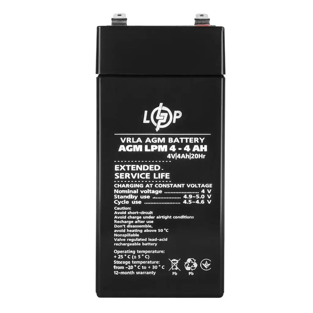 Аккумулятор AGM LPM 4V - 4 Ah - фото 6