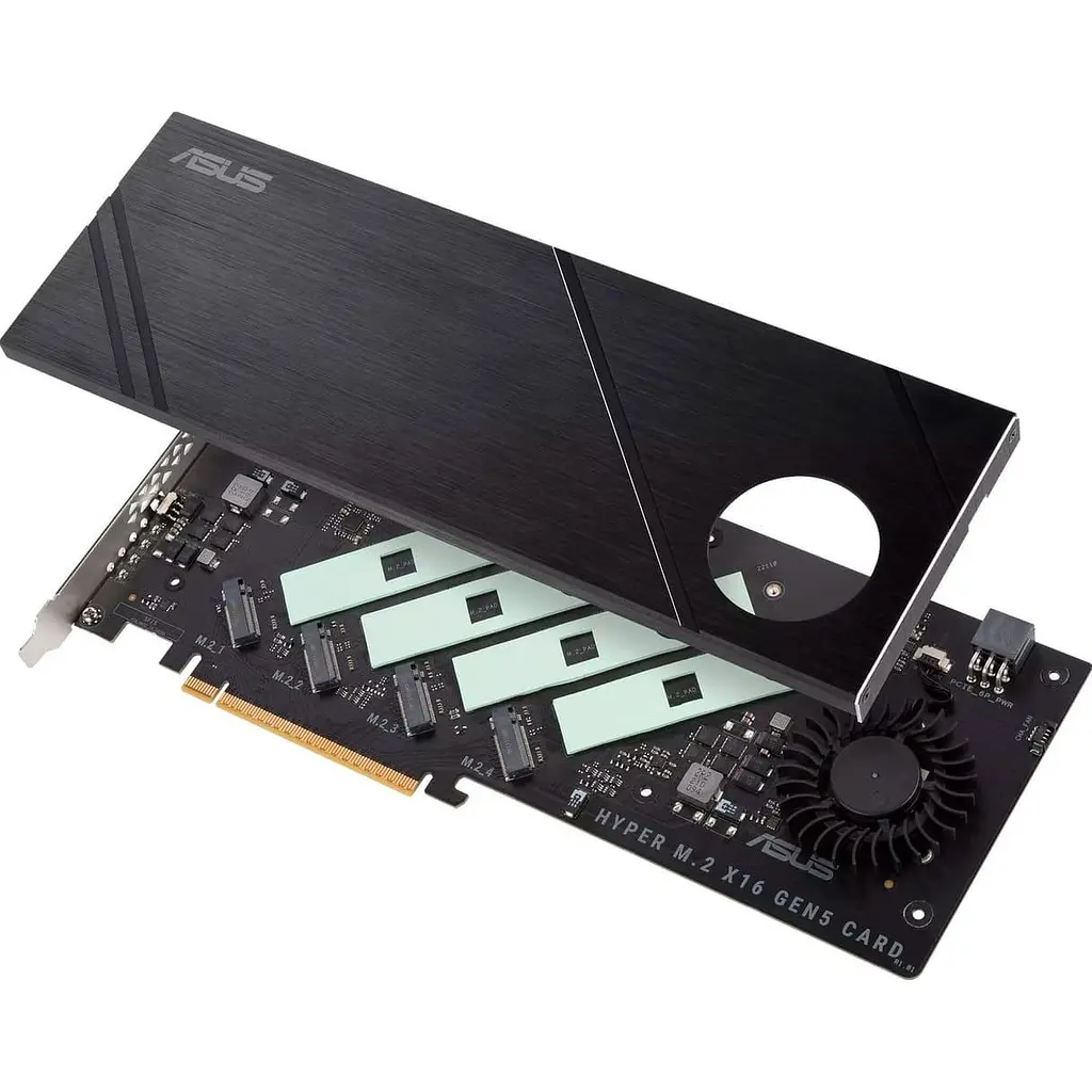 Плата-адаптер PCIe ASUS Hyper M.2 X16 PCIe 5.0 Expansion Card GEN 5 (90MC0CY0-M0EAY0) - фото 4