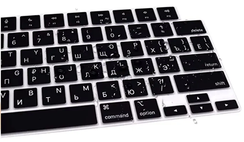 Накладка на клавіатуру DK для Apple MacBook Air 13" Retina 2022 - 2025 USA силікон чорний (013282) - фото 3