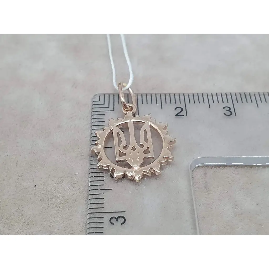 Золота підвіска Гаразд Тризуб. 3644046 - фото 5