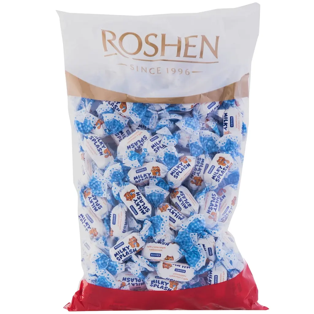 Цукерки ірис Roshen Milky Splash з молочною начинкою 1 кг - фото 2