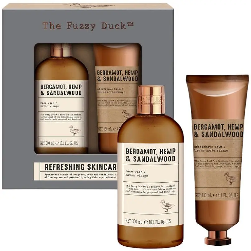 Набор Baylis & Harding The Fuzzy Duck Hemp, Bergamot & Sandalwood: Гель для умывания 300 мл + Бальзам после бритья 130 мл - фото 2