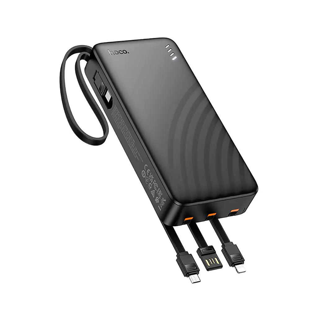 Зовнішній акумулятор HOCO J146A Night tide power bank with 4 cables(20000mAh) - фото 2