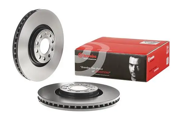 Диск гальмівний передній вентильований Audi A4 B7, A6 C5, A4 B5, C5 94-13р Brembo (09.A598.11) - фото 2