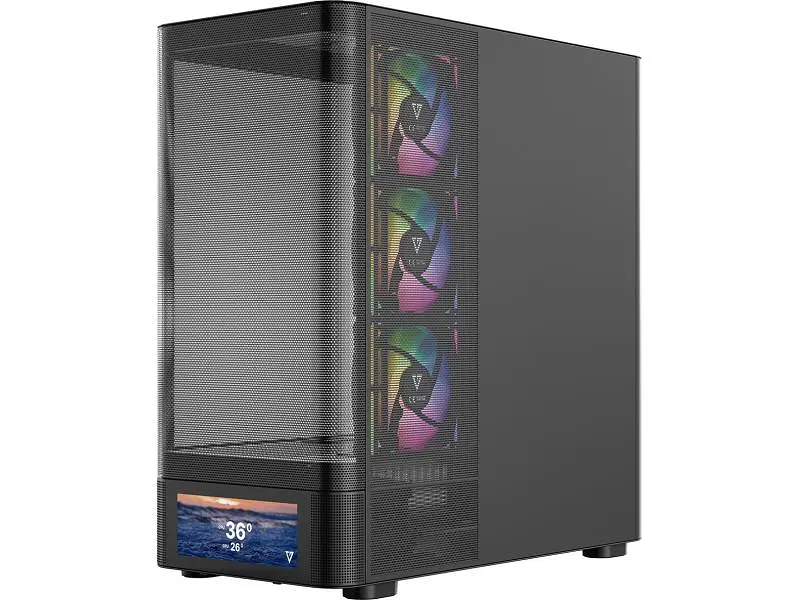 Корпус MODECOM VOLCANO AQ500 ARGB MIDI BLACK (MC-A-AQ500-4FA-B) - фото 3