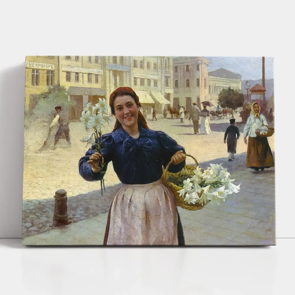 Інтер'єрна картина Київська квіткарка, Пимоненко Микола (1897), інтер'єрний декор, 45×60 см (id6938) - фото 9