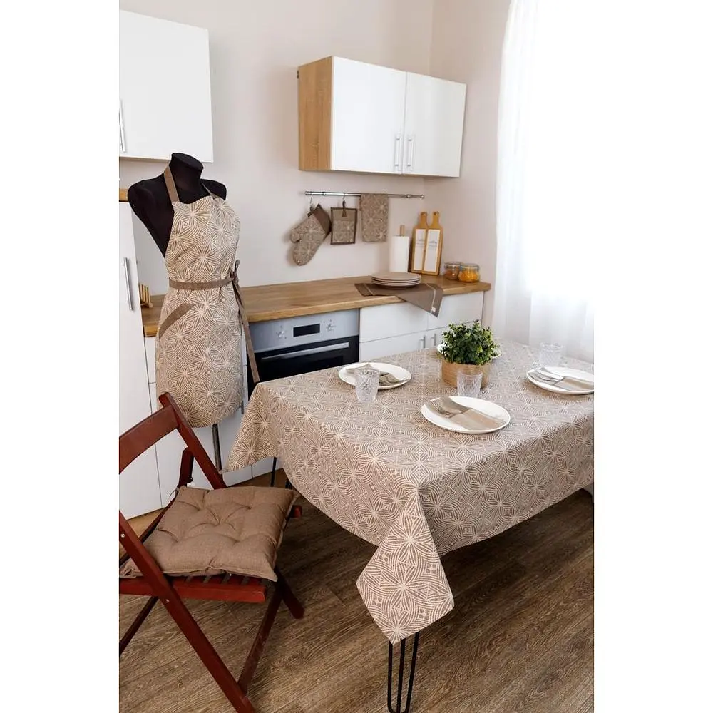 Скатерть Прованс Корица 133х220 см коричневая (41147) - фото 4