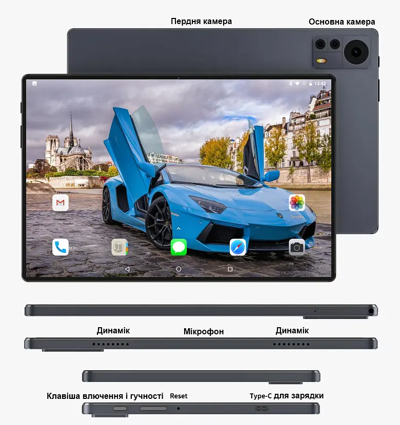 Планшет-ноутбук Hoozo LTE Tab232 Grey 2/32 DUAL SIM 10.1" IPS - фото 4