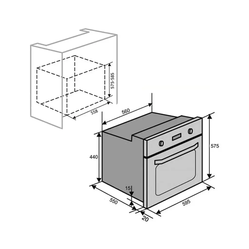 Духовой шкаф LUXELL B66-SGF3 (DDT) BLACK - фото 2