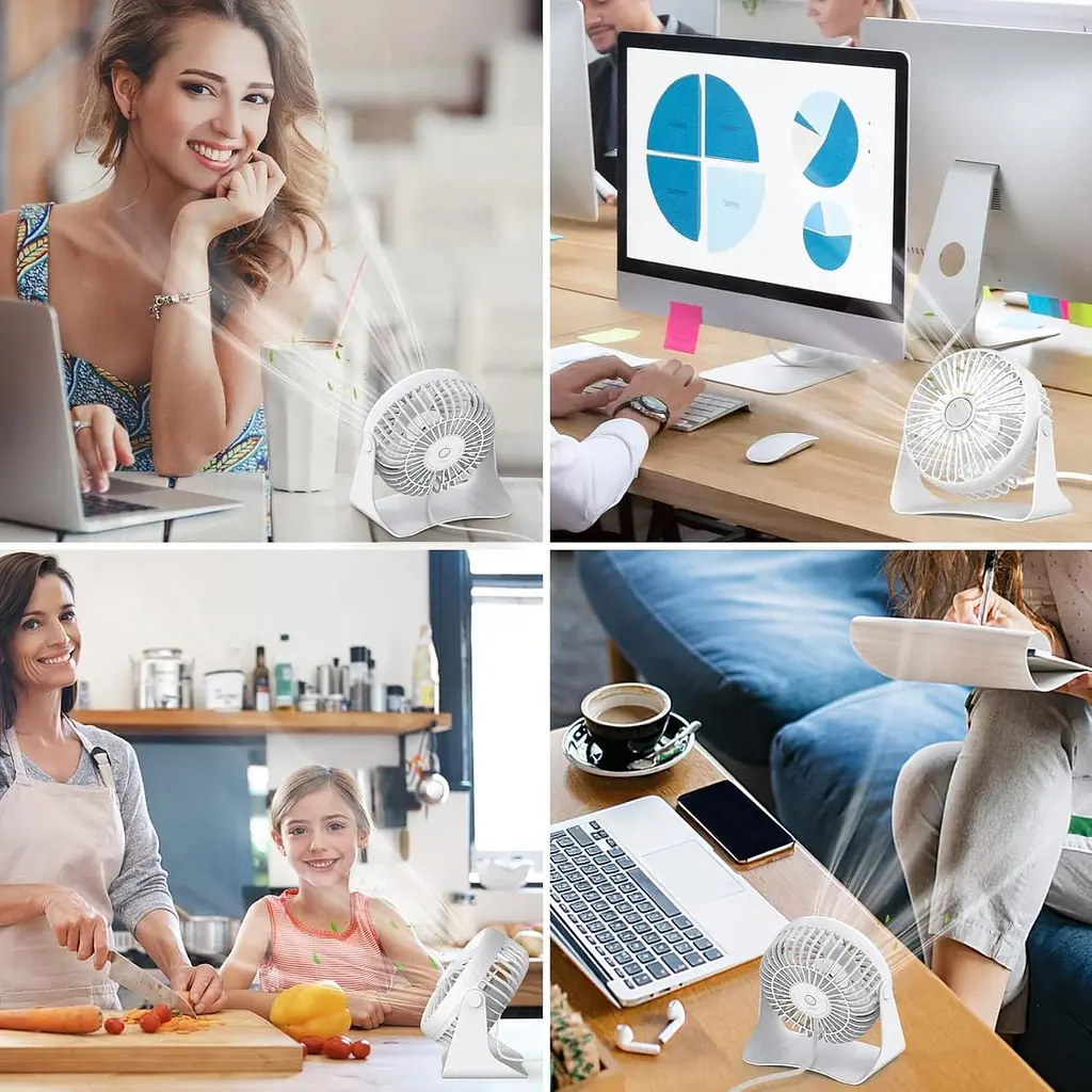 Портативний настільний вентилятор USB-вір Lafhome USB-вер 360° - фото 2