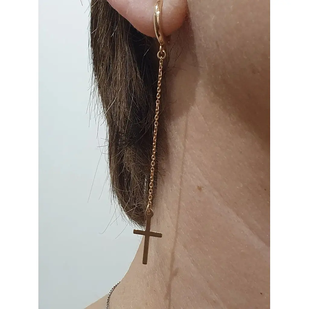 Золоті сережки Tango Хрестики. 470613 - фото 2