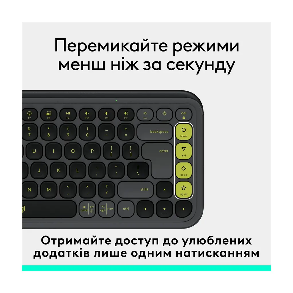 Клавіатура Logitech POP Icon Keys Bluetooth UA Graphite (920-013157) - фото 6