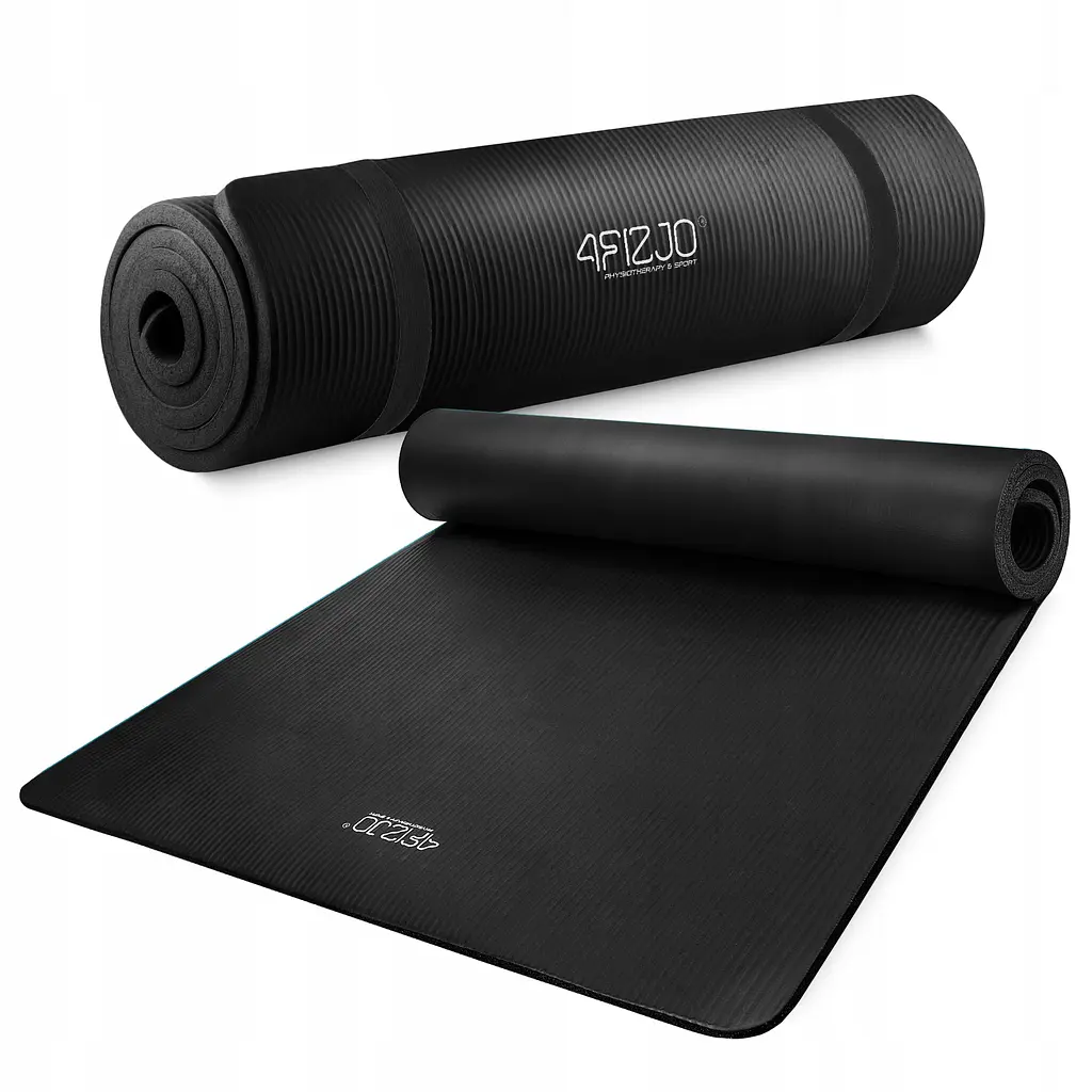 Килимок (мат) спортивний 4FIZJO NBR 190 x 100 x 1.5 см для йоги та фітнесу Black (P-5905973407120) - фото 7