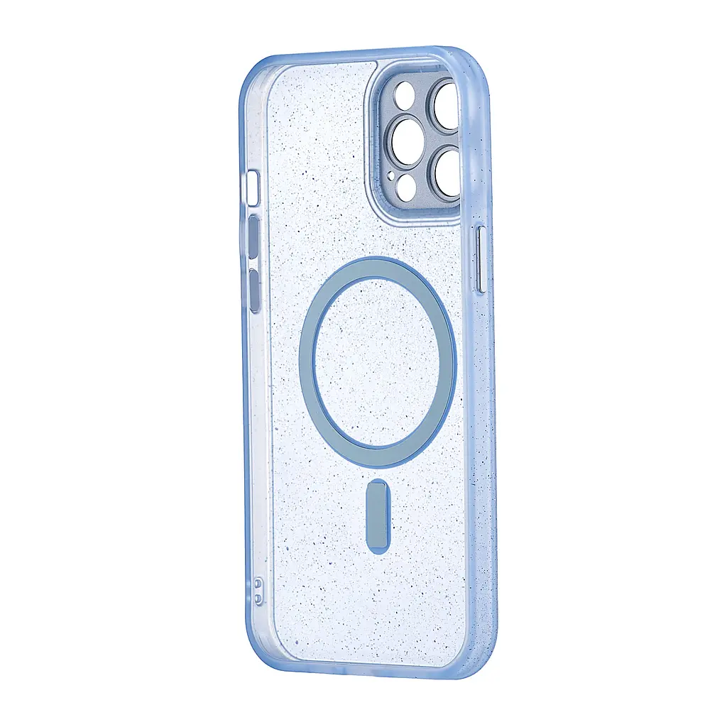 Чохол Splatter with MagSafe Protected Camera iPhone 12 Pro Max Light Blue - фото 3