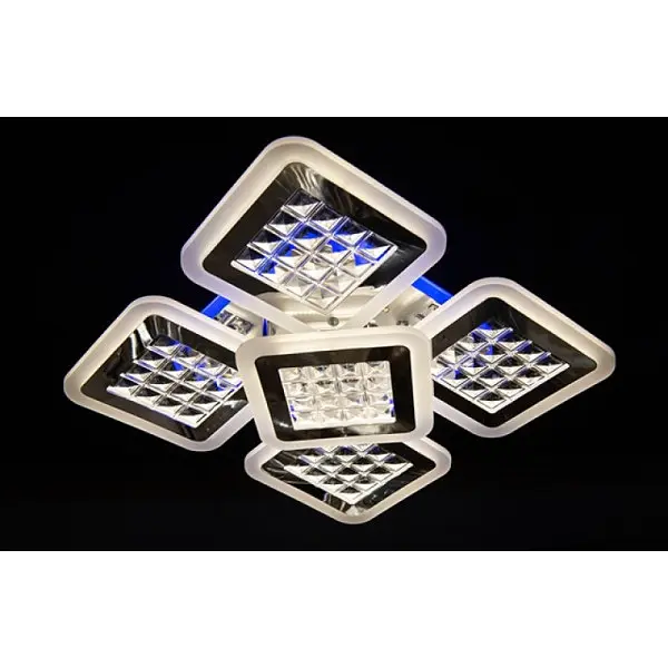 Стельова LED люстра світильник з пультом Linisoln 2723-4+1S CH - фото 2