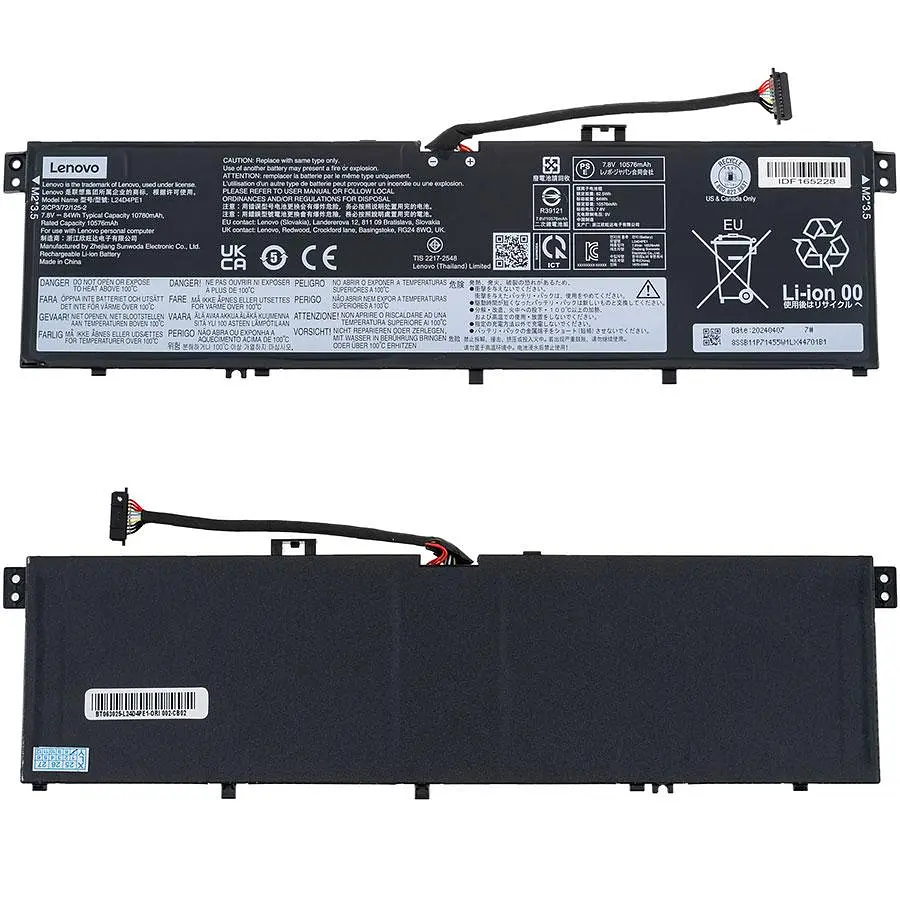 Батарея для ноутбуку Lenovo L24D4PE1 (ThinkBook 16 G7 QOY) 7.8 10780mAh Чорний - фото 2