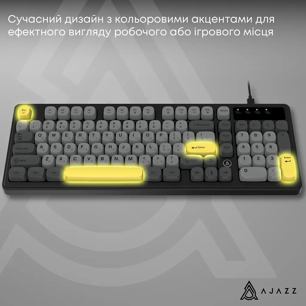 Клавіатура Ajazz AF98 Black USB-C (AF98-BGY) - фото 8