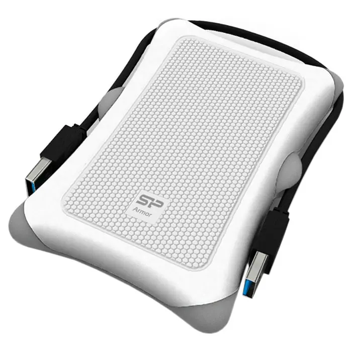 Зовнішня кишеня Silicon Power 2.5" Armor A30 White USB3.0 (SP000HSPHDA30S3W) - фото 2