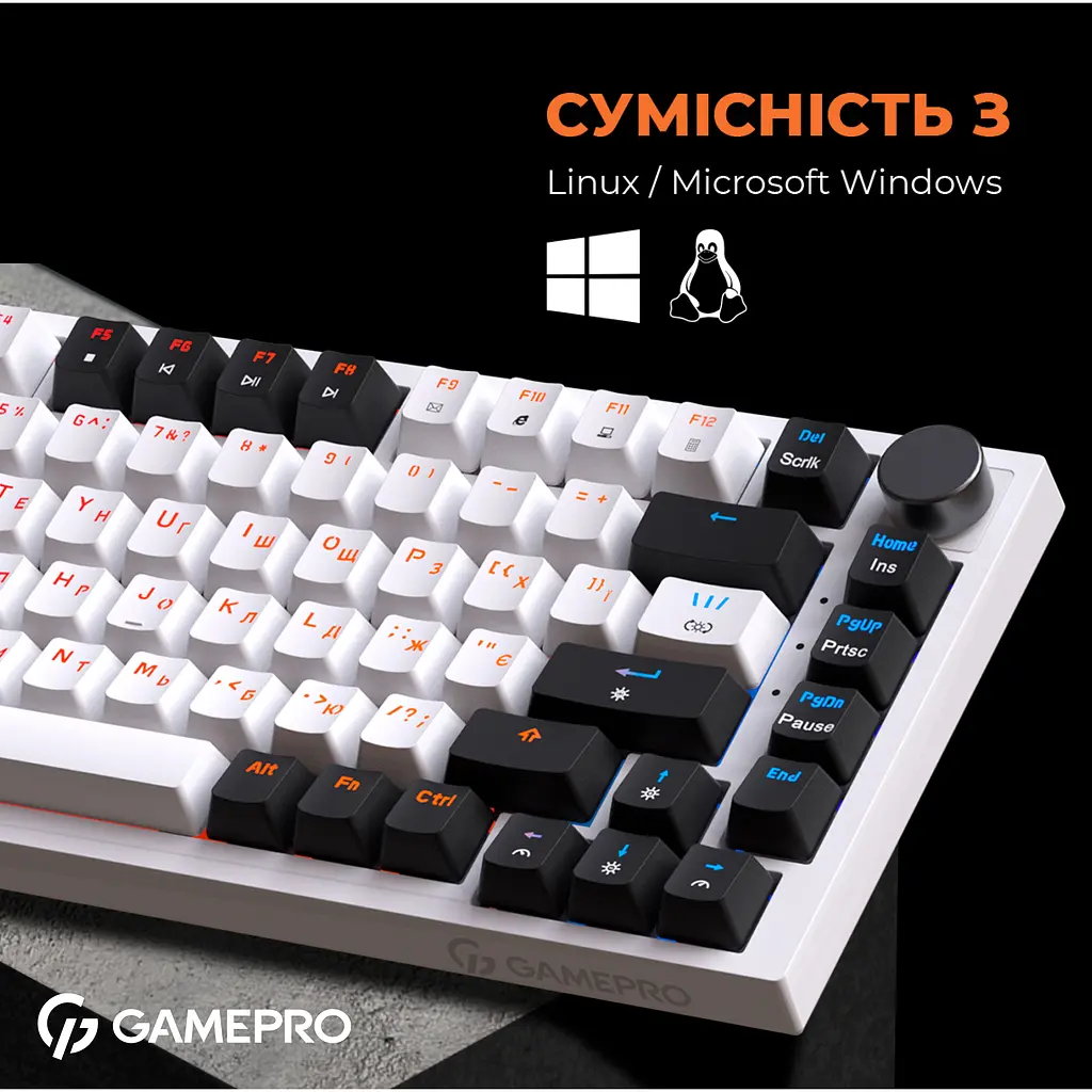 Клавиатура GamePro Red с Hot-Swap RGB White проводная механическая (MK160W) - фото 10