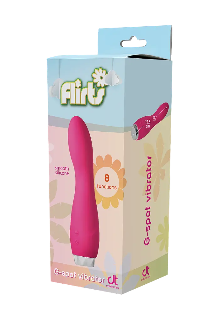 Вібратор Dream Toys Flirts G-Spot Pink 17 см силікон 3 швидкості 5 ритмів для стимуляції точки G - фото 8