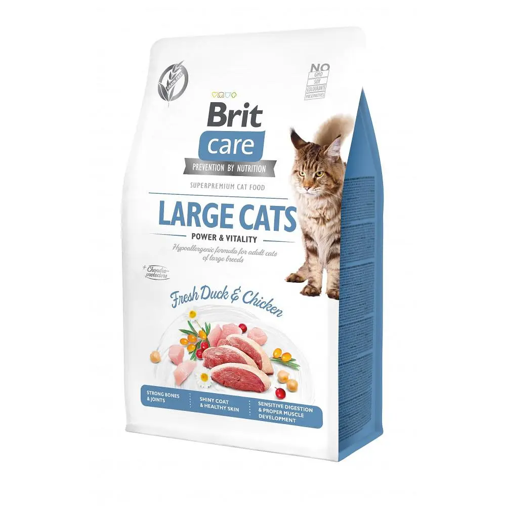 Сухий корм Brit Care Cat GF Large Power & Vitality для котів великих порід, качка і курка 400 г (арт.171311)
