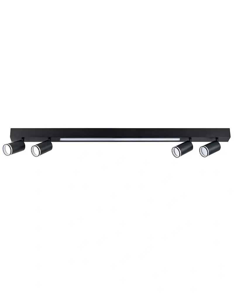 Потолочный светильник Goldlux 327406 Paris GU10+Led 5x10+24W 4000K 1800Lm IP20 Черный - фото 2