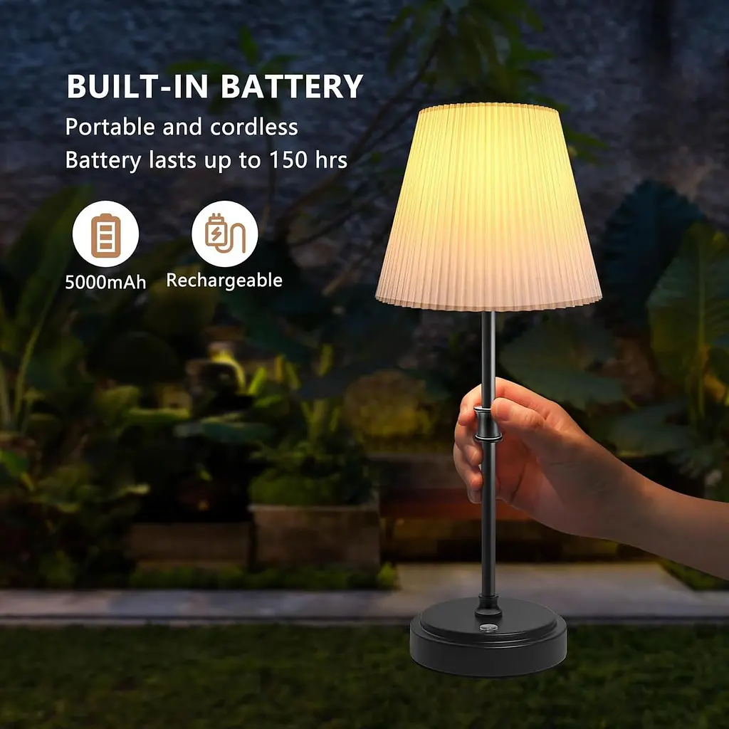 Бездротова настільна лампа з сенсорним керуванням, живлення від акумулятора 5000 мАг - фото 3