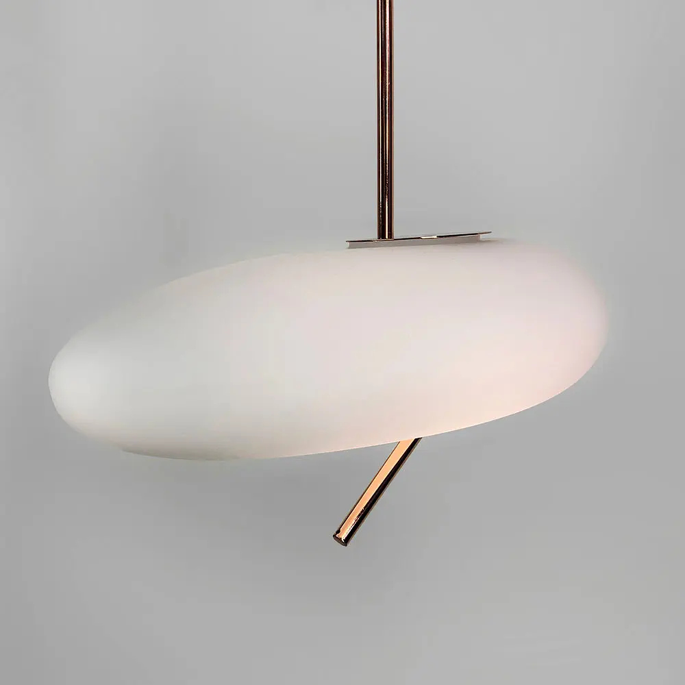 Стильний підвісний овальний світильник 40х20 см | Арт. MJ 190-400 | Line F - фото 3