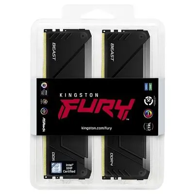 Модуль пам'яті для комп'ютера DDR4 16GB (2x8GB) 3200 MHz Beast Black Kingston Fury (ex.HyperX) (KF432C16BB2AK2/16WP) - фото 5