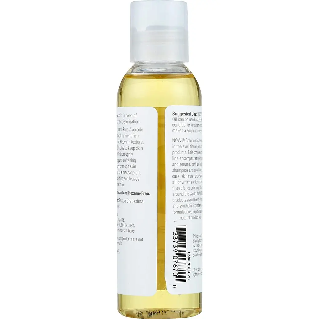 Масло для тела NOW Solutions Avocado Oil, 118 мл - фото 4