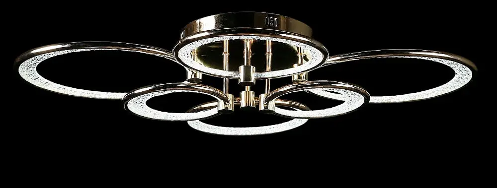 Люстра стельова LED Splendid Ray LT98120/2+2+2, 6 ламп, золото/білий, 84 см, сучасний стиль з димером - фото 2