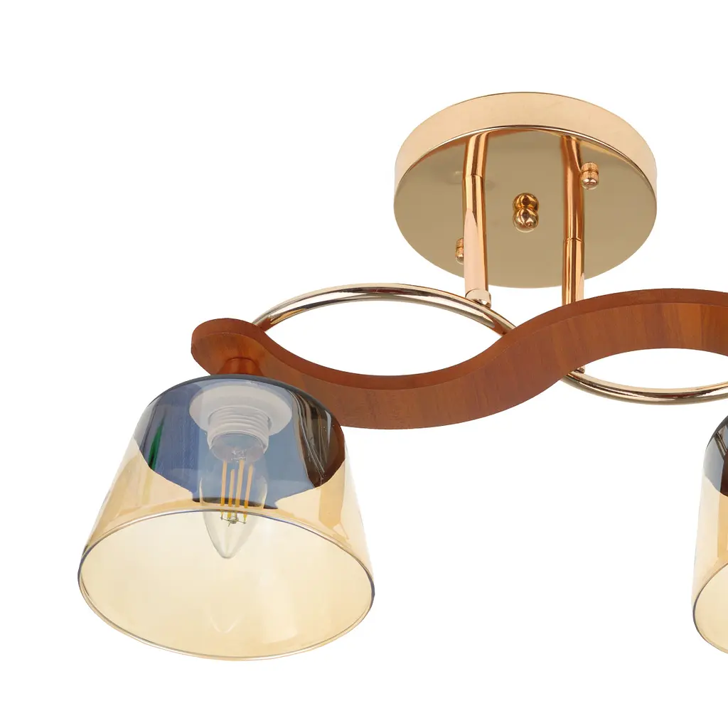 Люстра потолочная Brille в спальню E27 60W G (LK-704S/2) - фото 2